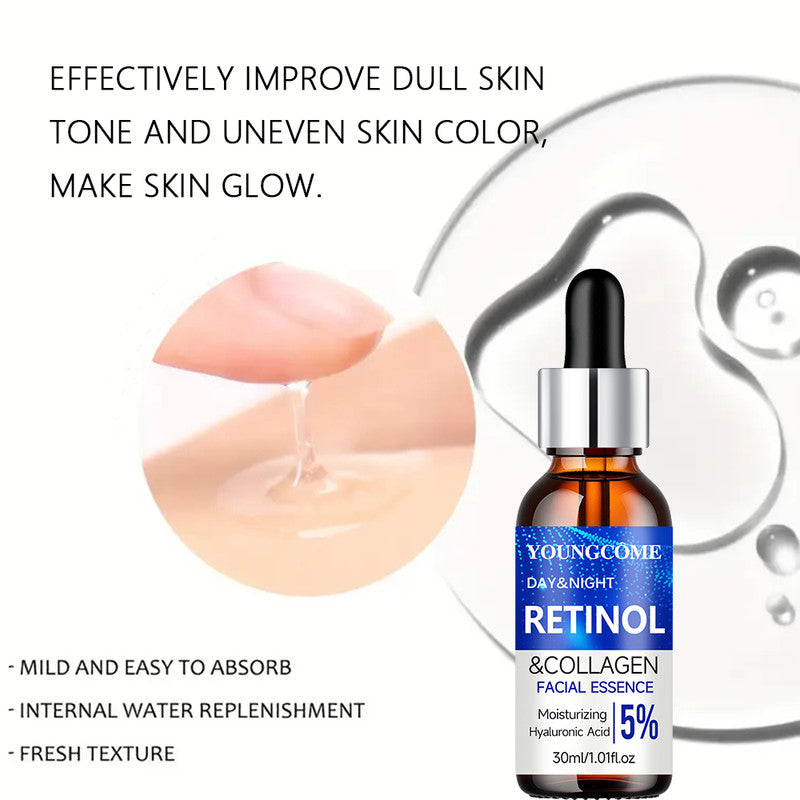 Retinol & Collagen Firming Cream Serum, Repairs Skin, Increases Elasticity, Deep Hydration for Radiant Glow