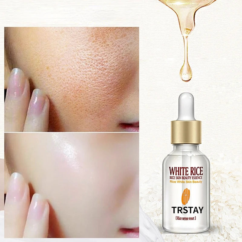 White Rice Whitening Serum Face Moisturizing Cream Anti Wrinkle Anti Aging Face Fine Lines Acne Treatment Skin Care