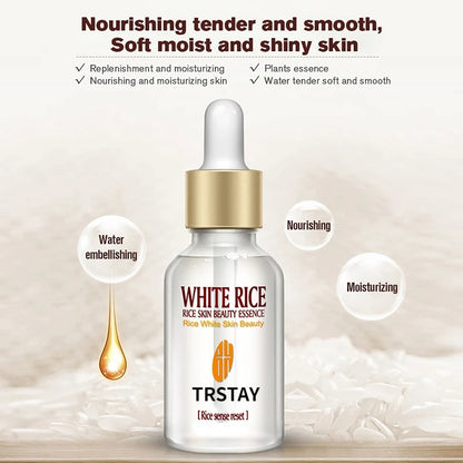 White Rice Whitening Serum Face Moisturizing Cream Anti Wrinkle Anti Aging Face Fine Lines Acne Treatment Skin Care