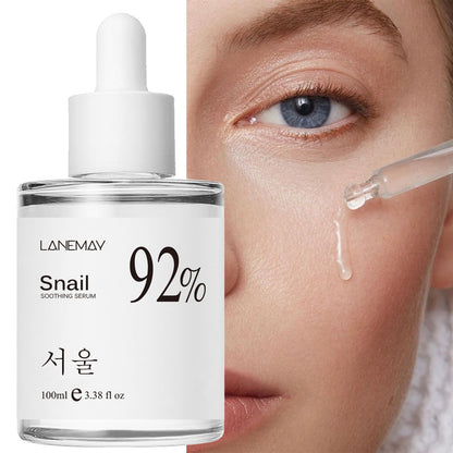 100ml 92% Snail Soothing Facial Essence – Multi-in-One Skin Care Serum for Hydrating & Moisturizing Dry Skin