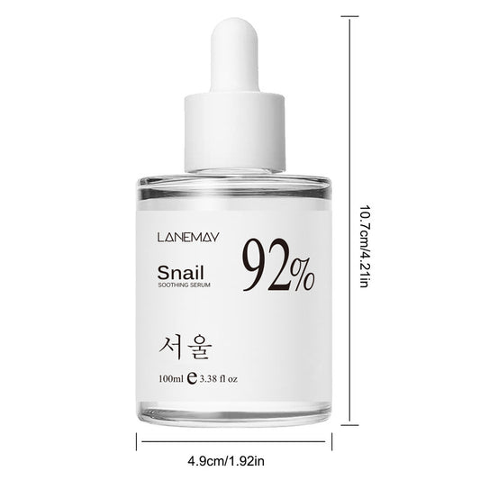 100ml 92% Snail Soothing Facial Essence – Multi-in-One Skin Care Serum for Hydrating & Moisturizing Dry Skin