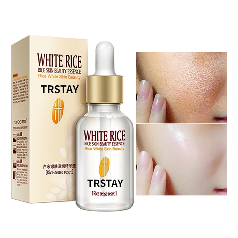 White Rice Whitening Serum Face Moisturizing Cream Anti Wrinkle Anti Aging Face Fine Lines Acne Treatment Skin Care