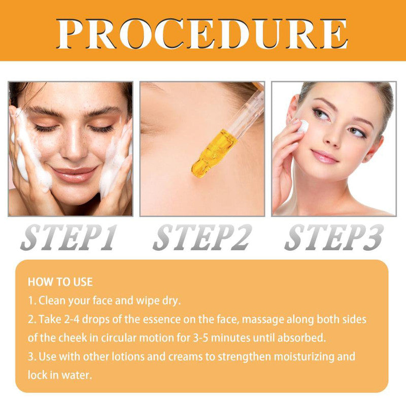 Vitamin C Facial Serum Brighten Skin Lighten Spots Hyaluronic Acid Face Essence Skin Care Products