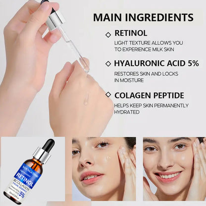 Retinol & Collagen Firming Cream Serum, Repairs Skin, Increases Elasticity, Deep Hydration for Radiant Glow