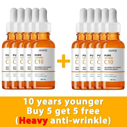 Vitamin C Wrinkle Remover Face Serum – Lifting, Firming, and Anti-Aging Essence for Fine Lines and Skin Nourishment