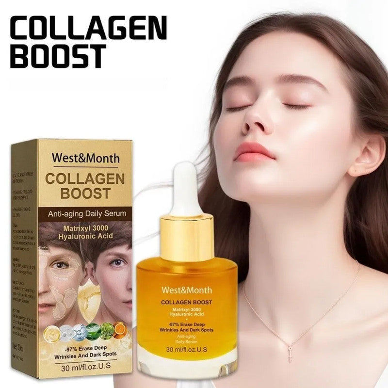 Collagen Face Serum, Face Moisturizing Fade Fine Lines Brightening, Facial Serum Lifting Neck Skin Care, Anti Aging Boos
