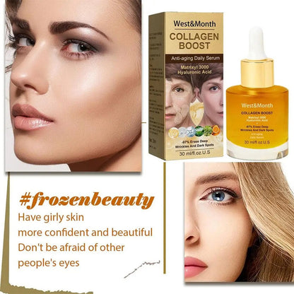Collagen Face Serum, Face Moisturizing Fade Fine Lines Brightening, Facial Serum Lifting Neck Skin Care, Anti Aging Boos