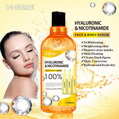 Hyaluronic Acid Face Serum for Whitening & Moisturizing Skin, Lightening Body Serum for Youthful Skin